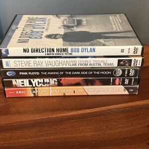 Classic Rock Concert Documentary DVD 5 Lot Bob Dylan Pink Floyd SRV Clapton